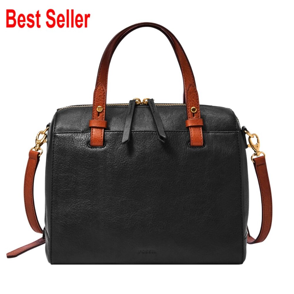Litehide Leather Satchel Handbag With Detachable Strap